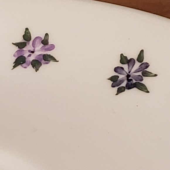 Vintage Enesco Mom Cup and Saucer Purple Flowers - Picture 7 of 10